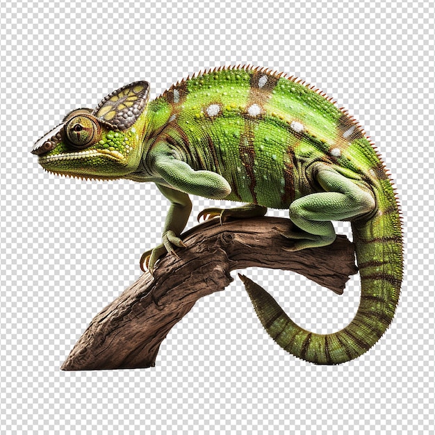 PSD 3d chameleon isolated on transparent background