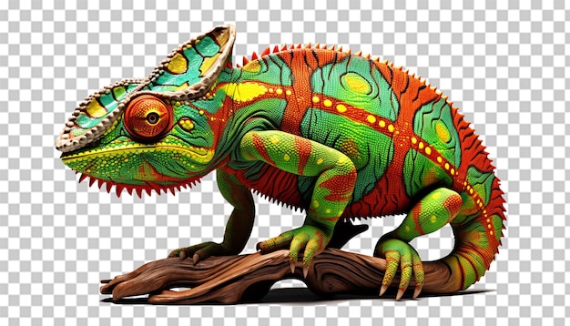 PSD 3d chameleon pngtransparente