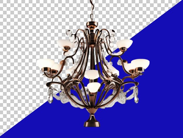 PSD 3d chandelier on transparent background