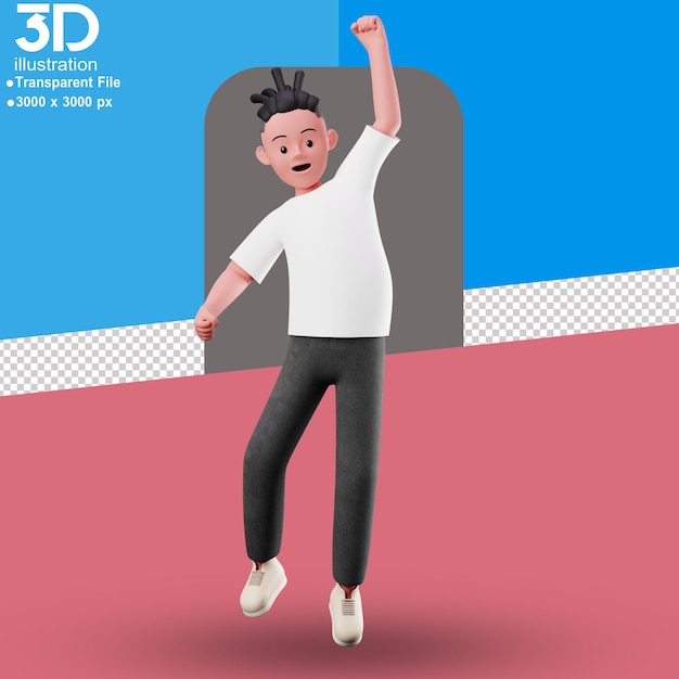 PSD 3d character congrats 2 3d illustration on isolated background png