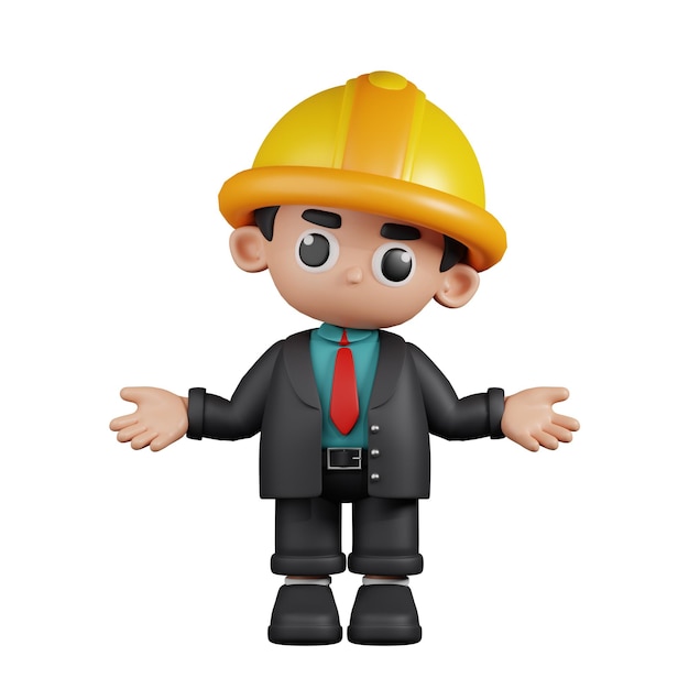 3d Character Engineer Doing The No Idea Pose