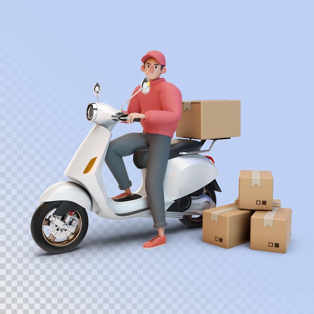 3D character guy social media and internet illustration 3D render cartoon