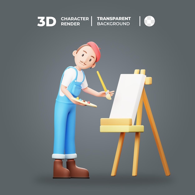 PSD 3d character painting artist