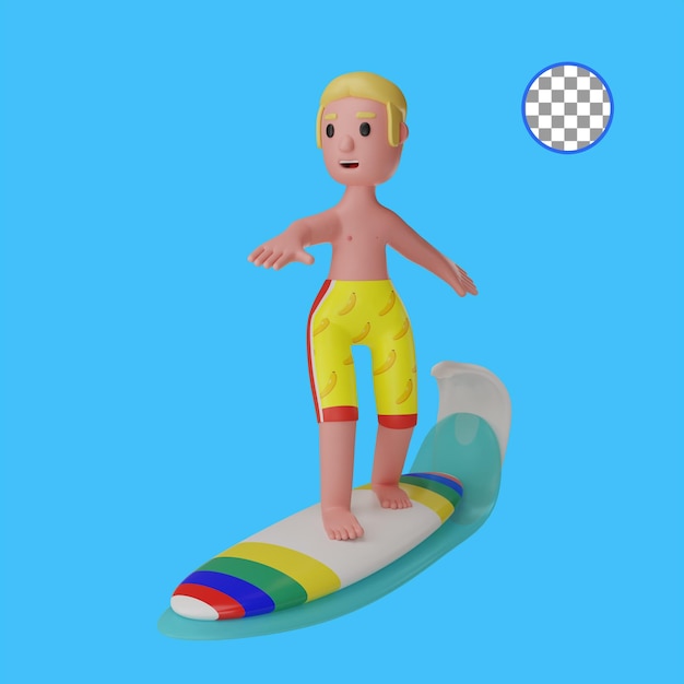 3dキャラクターの人々の夏休み