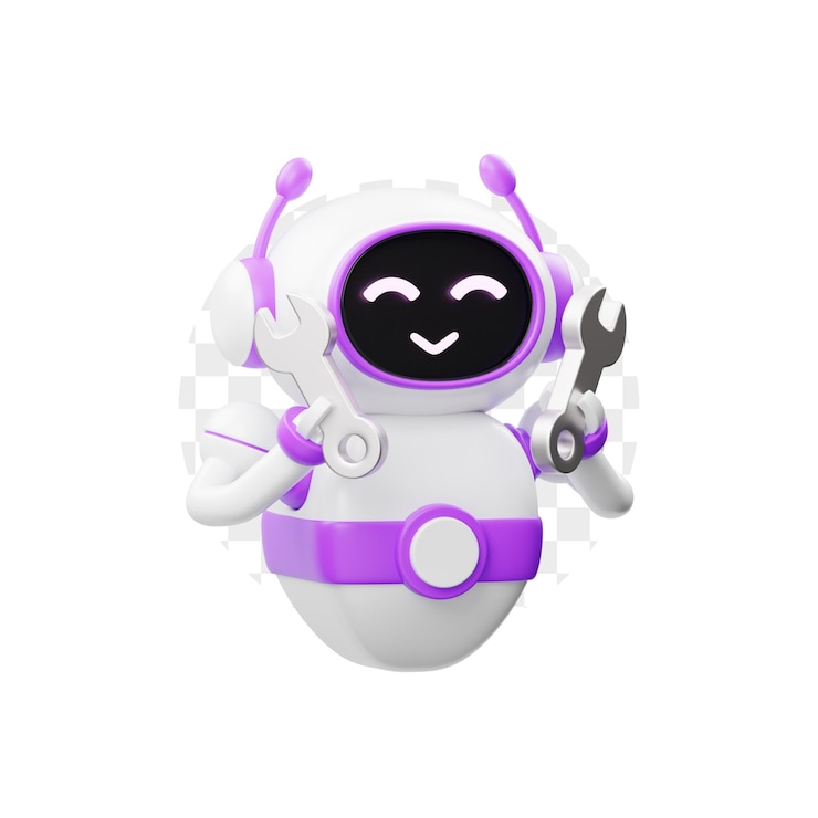 PSD 3d character repair robot