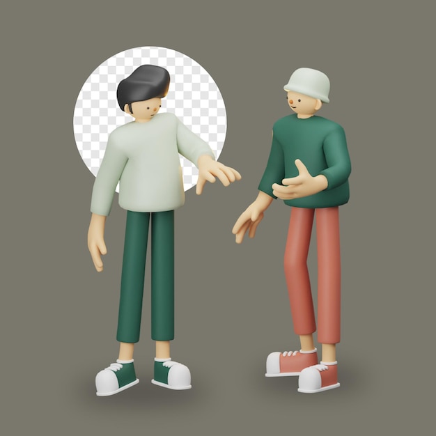 3d character talking pose