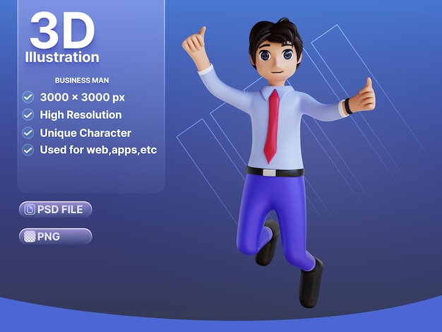 3dキャラクターユニークなビジネスマン