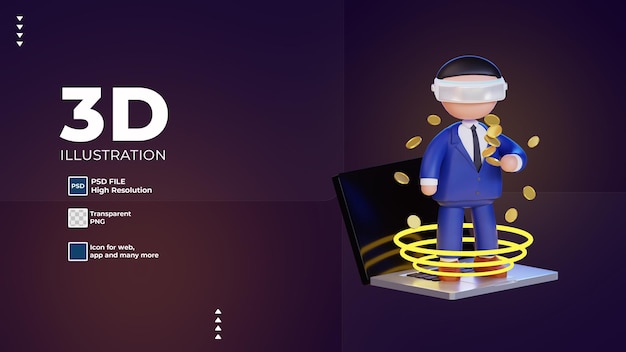 PSD 3d character using metaverse