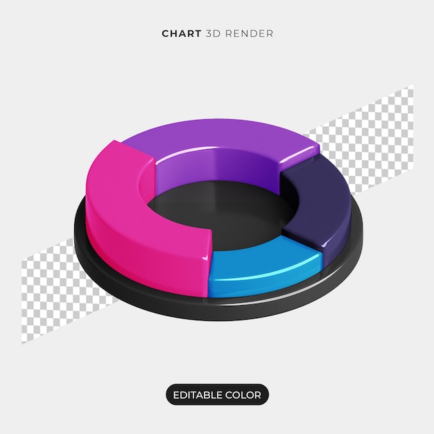 3d chart infographic icon mockup isolated