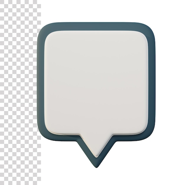 3d chat box icon