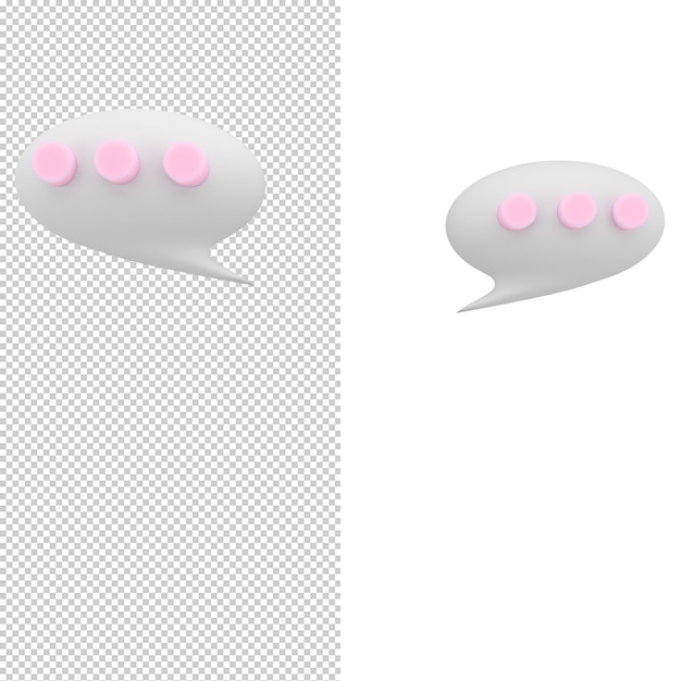 3D chat bubbels pictogram tekstballonnen chatten vak bericht box 3D-rendering