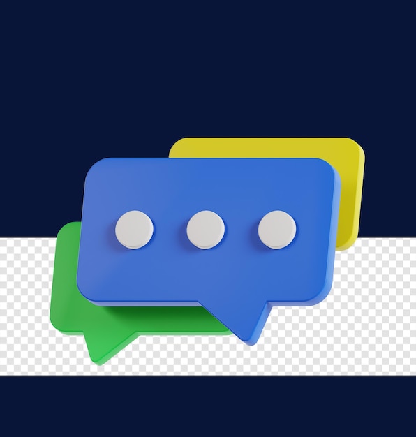 3d Chat Bubble Icon Illustration