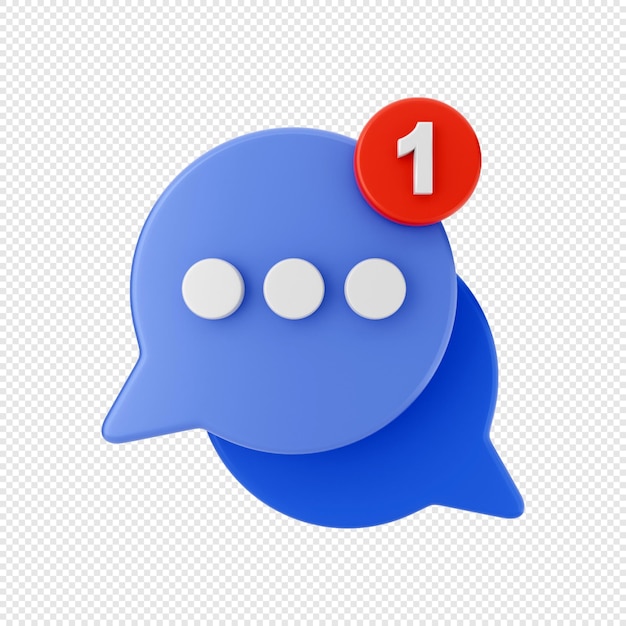 3d-chat bubble meldingspictogram melding
