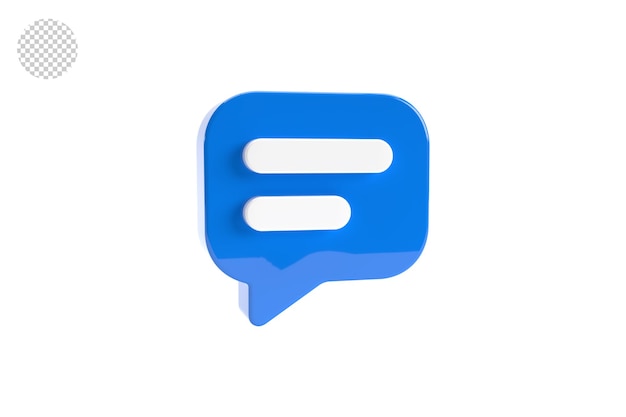 PSD 3d chat bubble talk