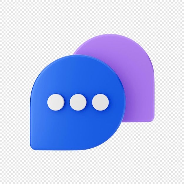 PSD 3d chat bubble