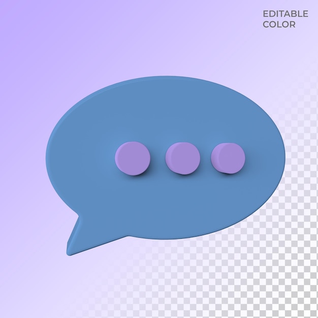 3d chat bubble