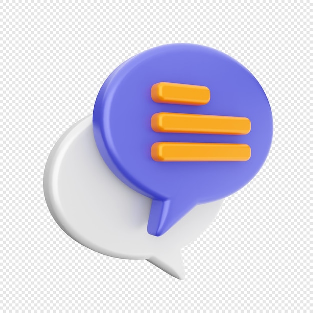 3D chat-melding e-post ikon illustrasjon