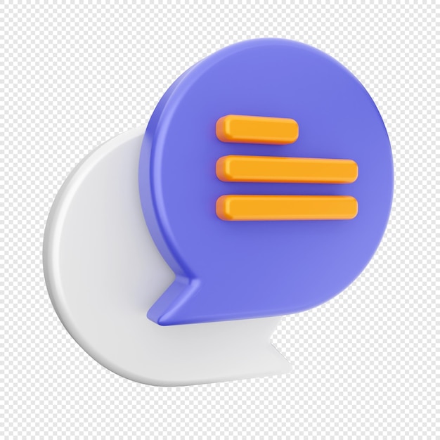 3D chat-melding e-post ikon illustrasjon