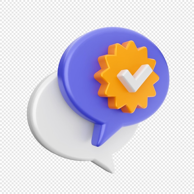 PSD 3d chat message mail icon illustration