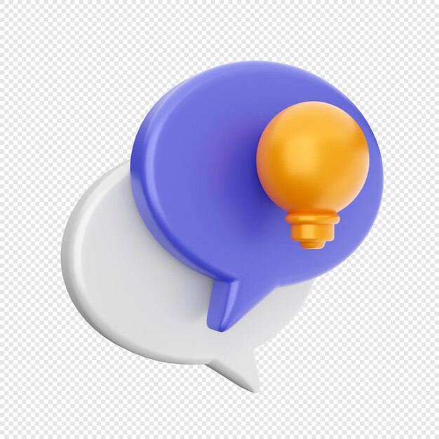 PSD 3d chat message mail icon illustration