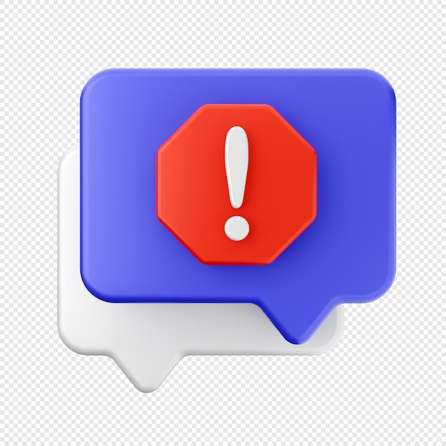 PSD 3d chat message mail icon illustration