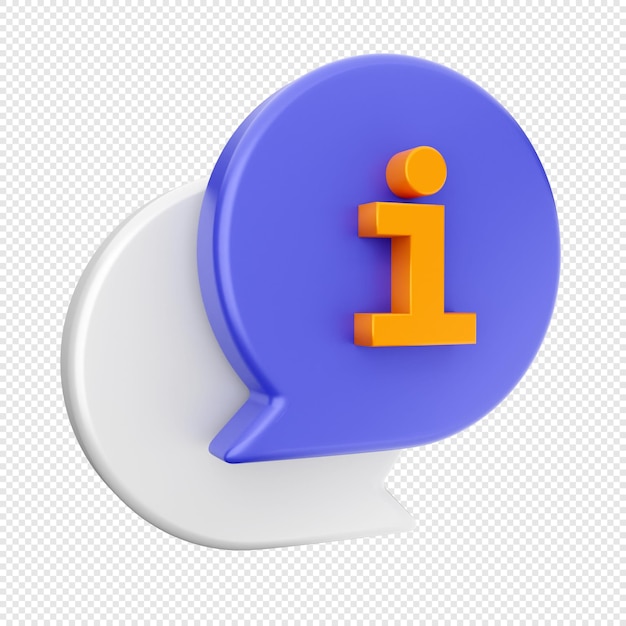 PSD 3d chat message mail icon illustration