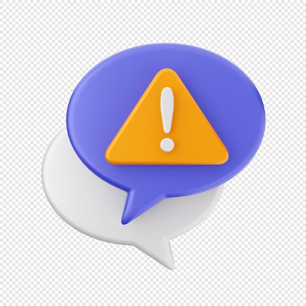 3d chat message mail icon illustration