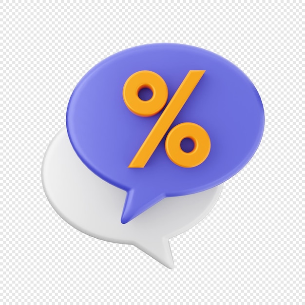 3d chat message mail icon illustration