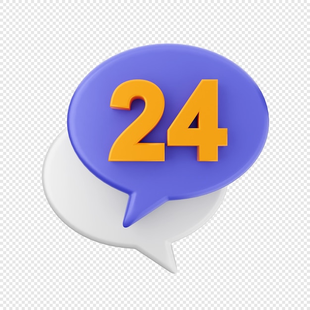 3d chat message mail icon illustration