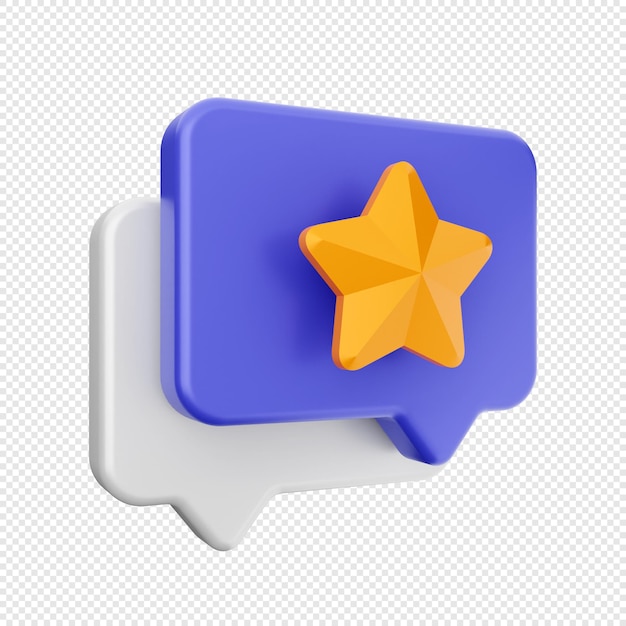 PSD 3d chat message mail icon illustration