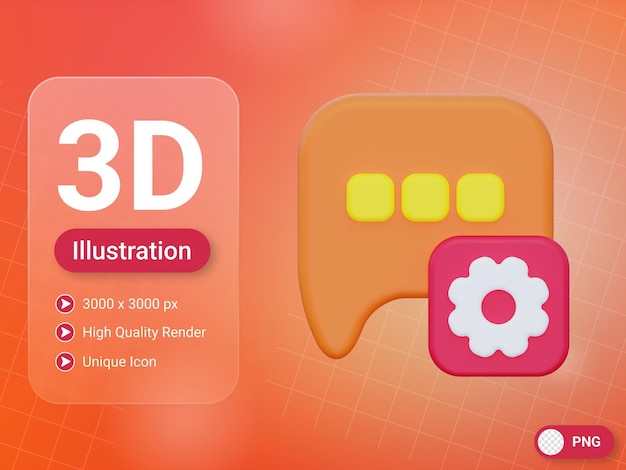 3d chat setting icon