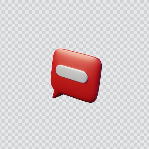 3d chat speech bubbles on a transparent background
