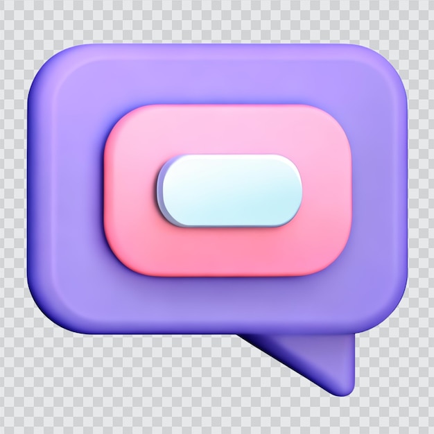 3d chat speech bubbles on a transparent background
