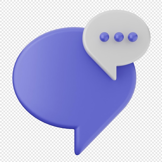 3d chat spraak praat bubbels icoon illustratie