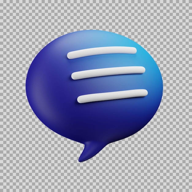 PSD 3d chat text dynamic color icon