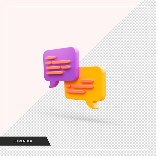 PSD 3d-chatpictogram geïsoleerd