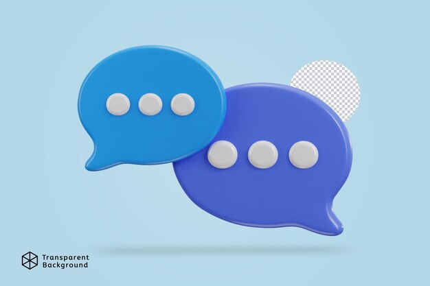 3d chatten tekstballonnen pictogram illustratie