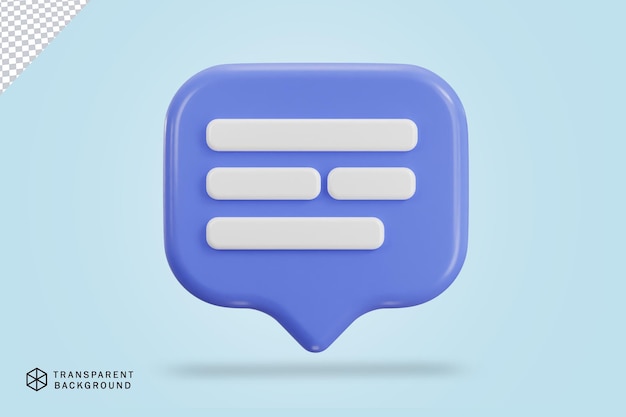 PSD 3d chatting speech bubble message icon