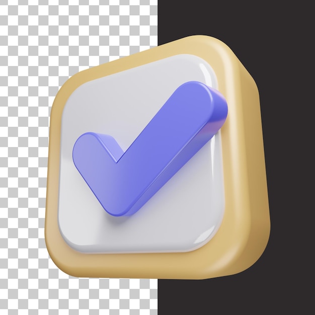 PSD 3 d のチェック マーク アイコン