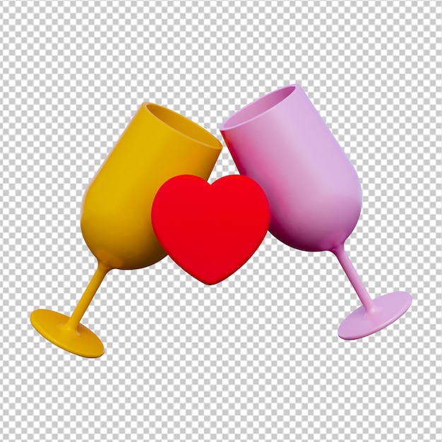 PSD 3d cheers glass icon