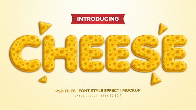 3d cheese font style text effect