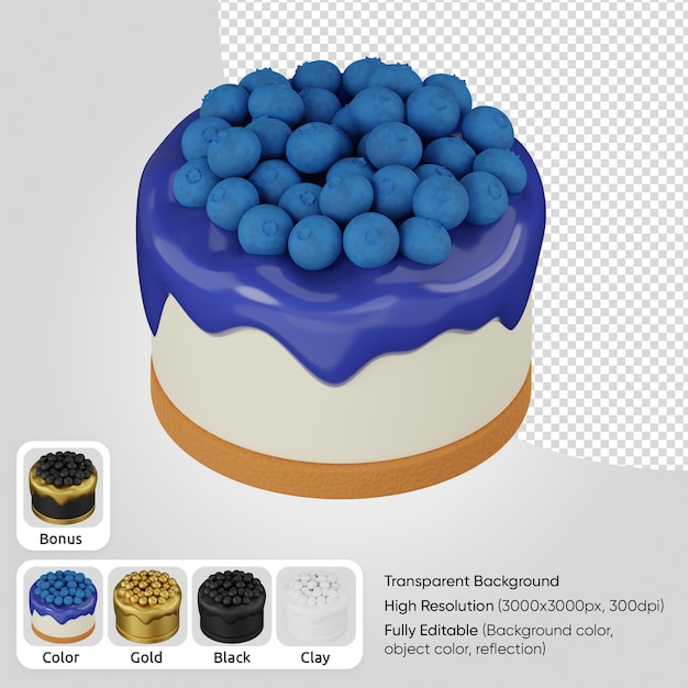 PSD cheesecake 3d con marmellata di lamponi