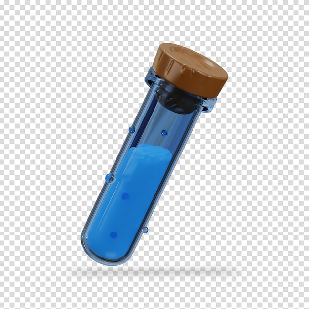 3d chemical flask icon vector illustration