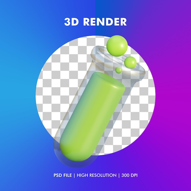 PSD 3d иллюстрация химии изолирована