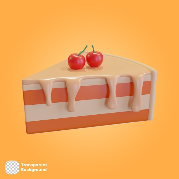 PSD 3d cherry cake