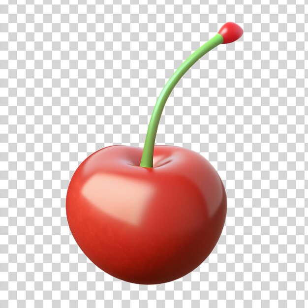 PSD 3d cherry isolated on transparent background