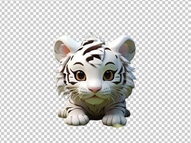 PSD 3d chibi anime style cute little tiger