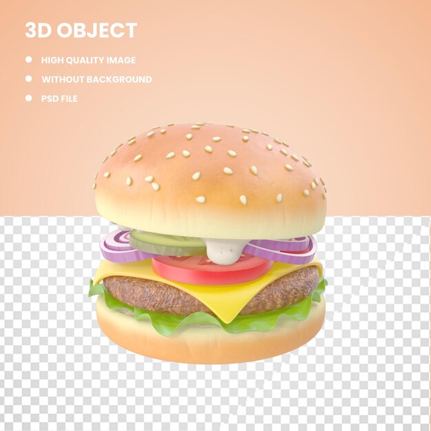 Burger di pollo 3d