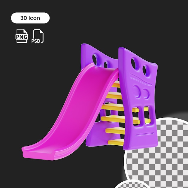 3d childern slide icon premium psd