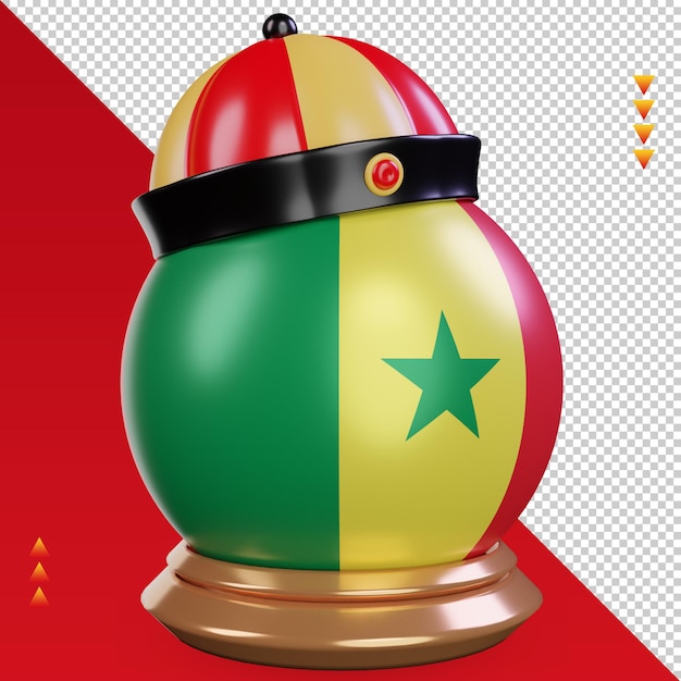 3d chinees nieuwjaar senegal vlag weergave linker weergave